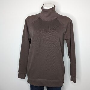 Athleta brown turtleneck long sleeve sweatshirt S